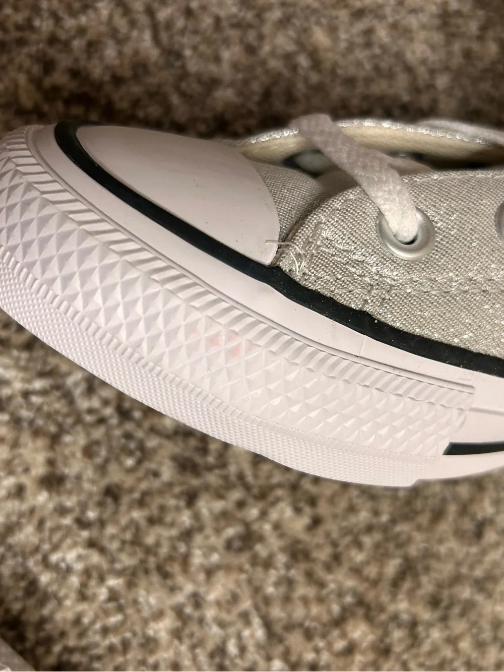 NWT Converse CTAS Street Slip Barely Grey Silver Metallic Sneakers Size 4 Kids